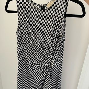 Black and white checkered dress